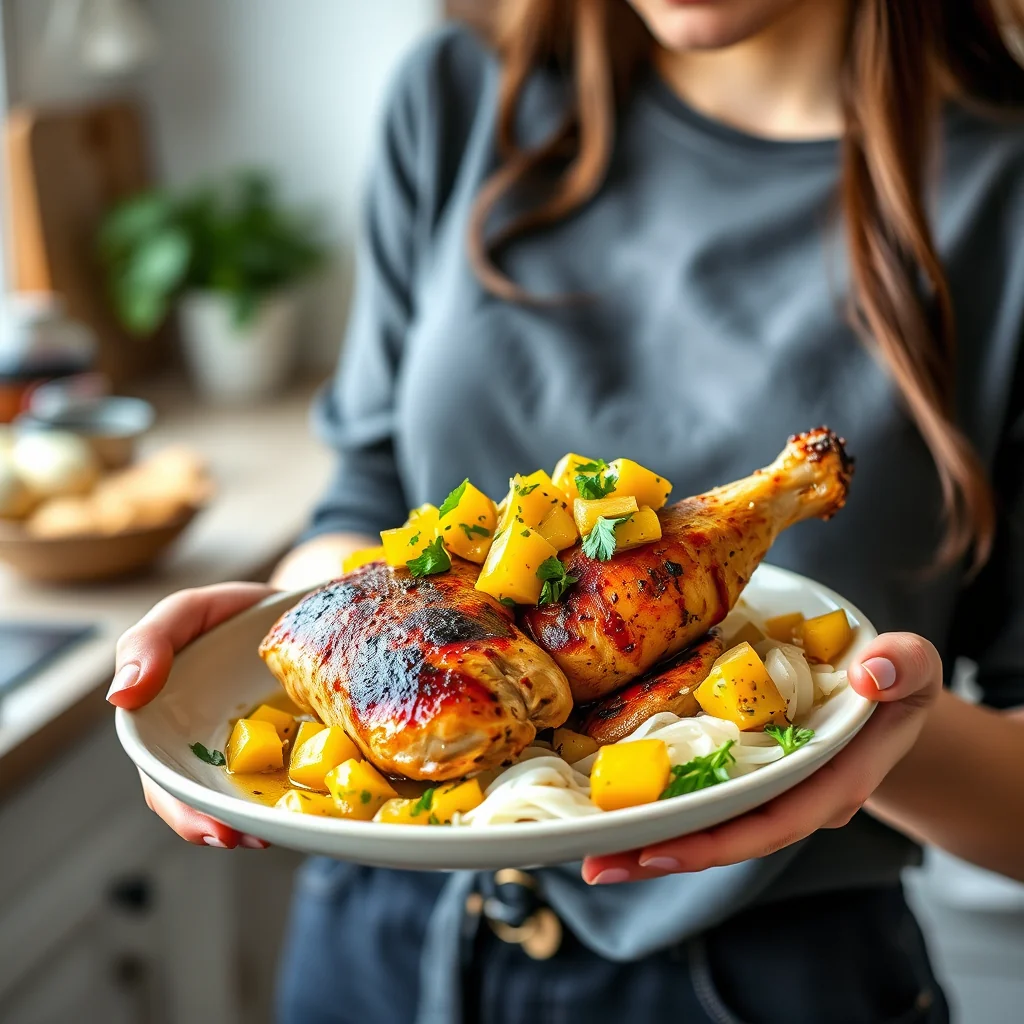 Pan-Seared Chicken with Fresh Mango Salsa – vegetarian recipe