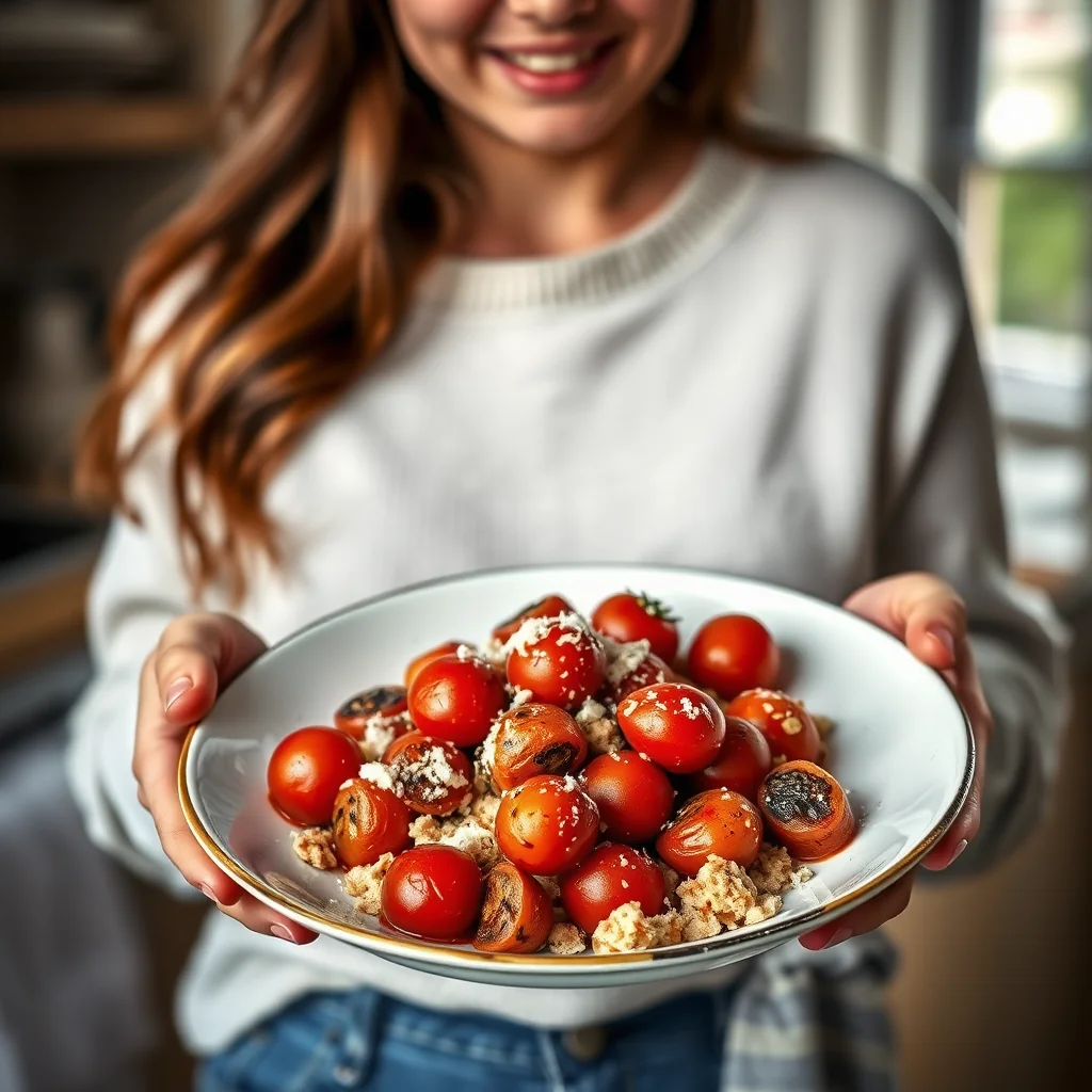 Slow Cooker Balsamic Tomatoes with Parmesan Breadcrumbs – vegetarian recipe