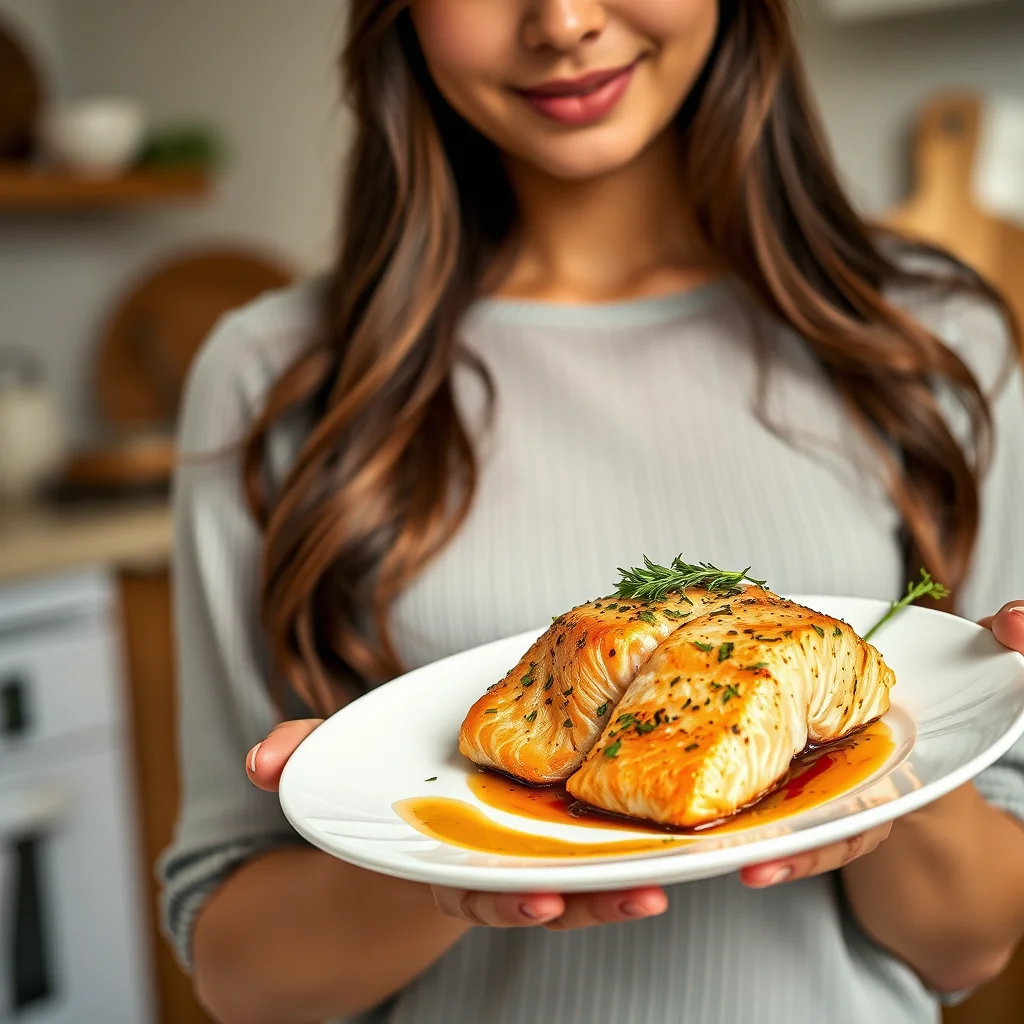 Herb-Marinated Baked Salmon – vegetarian recipe