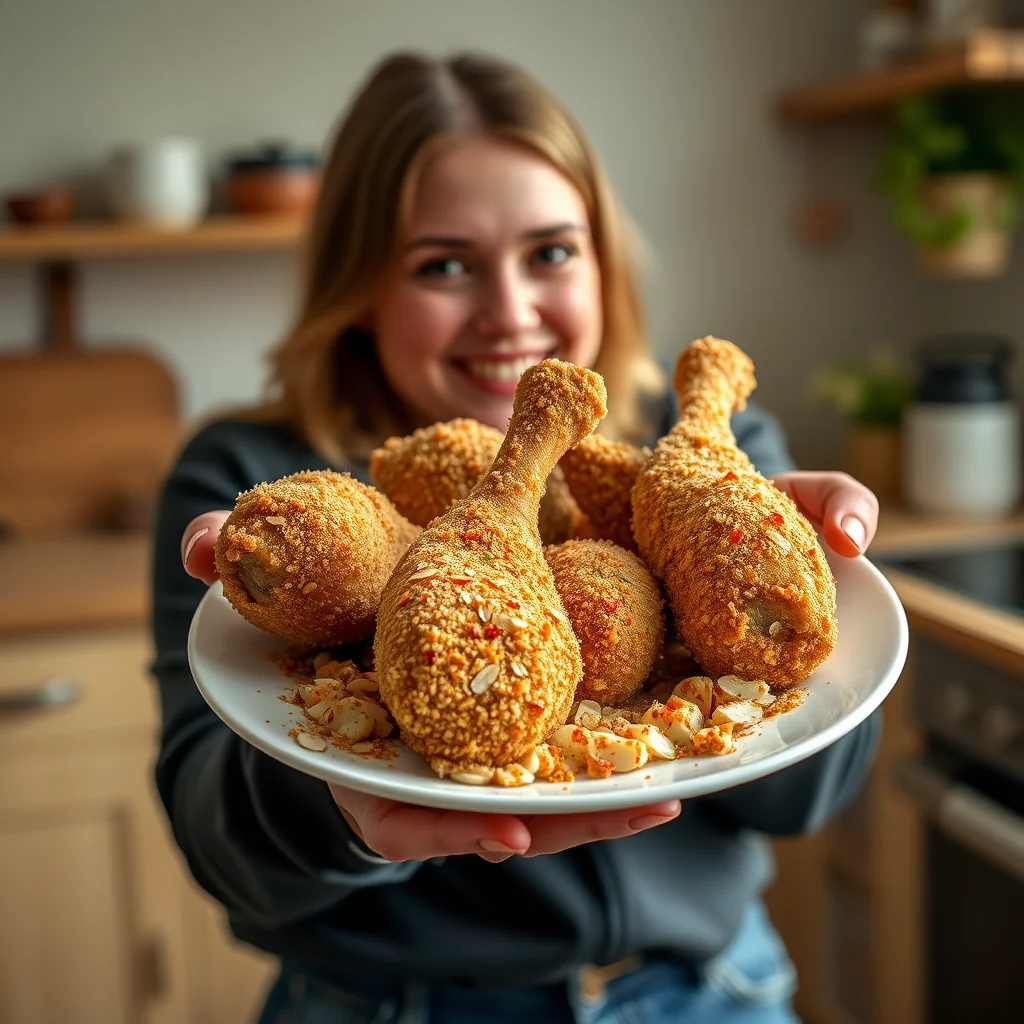 Easy Almond Crusted Chicken Drumsticks – vegetarian recipe