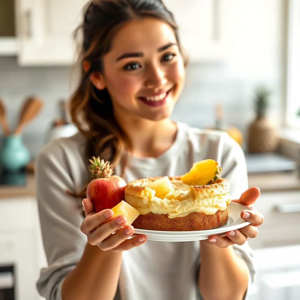 Simple Pineapple and Apple Soufflé – vegetarian recipe