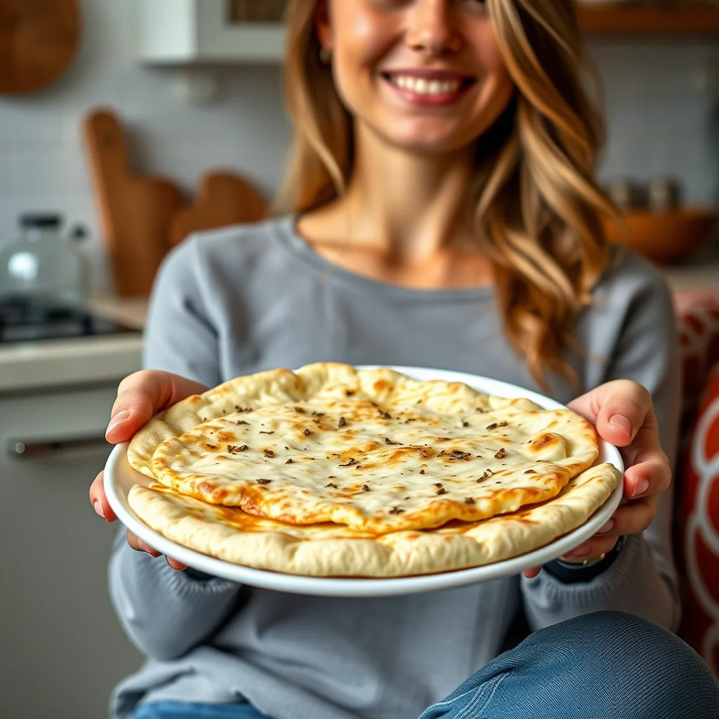 Keto Garlic Butter Flatbread (Fathead Dough) – vegetarian recipe
