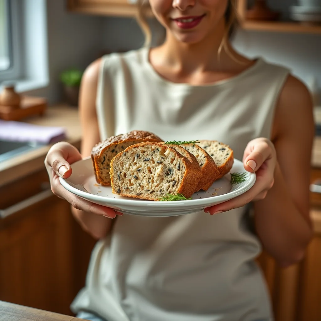 Keto Dill & Caraway Seed Bread – vegetarian recipe