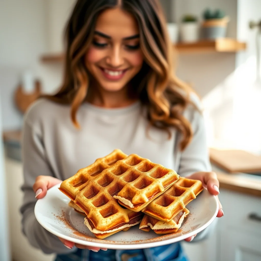 Keto Cinnamon Roll Chaffles – vegetarian recipe