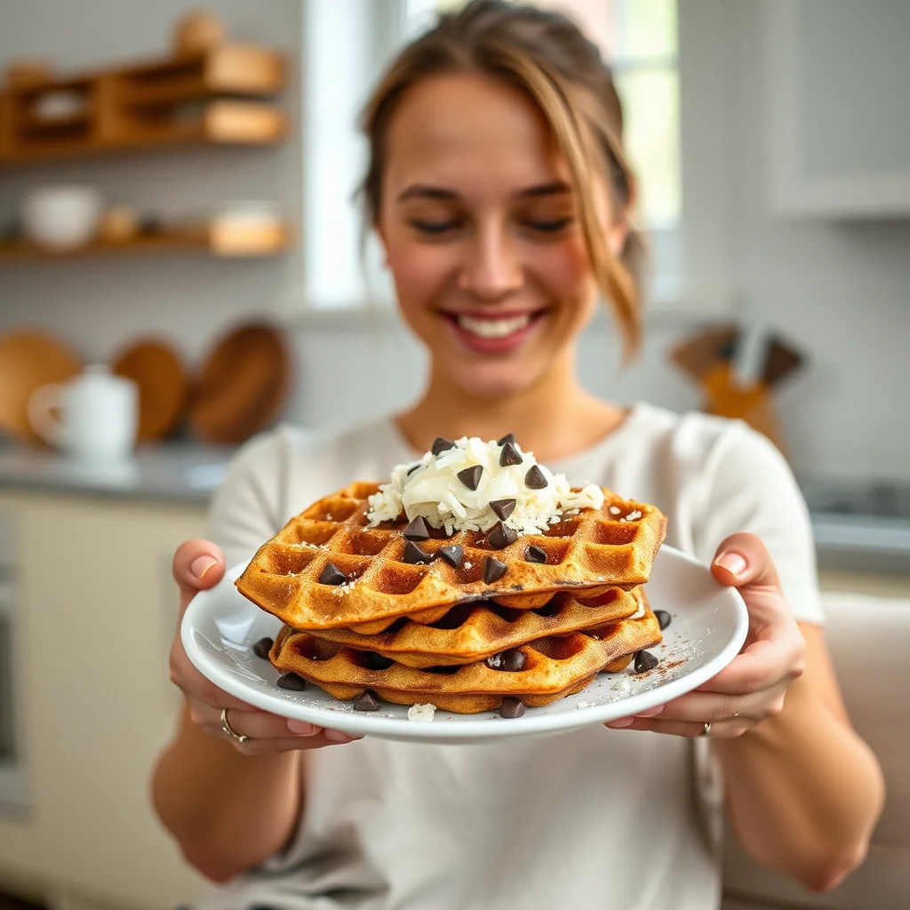 Keto Chocolate Chip Chaffles – vegetarian recipe
