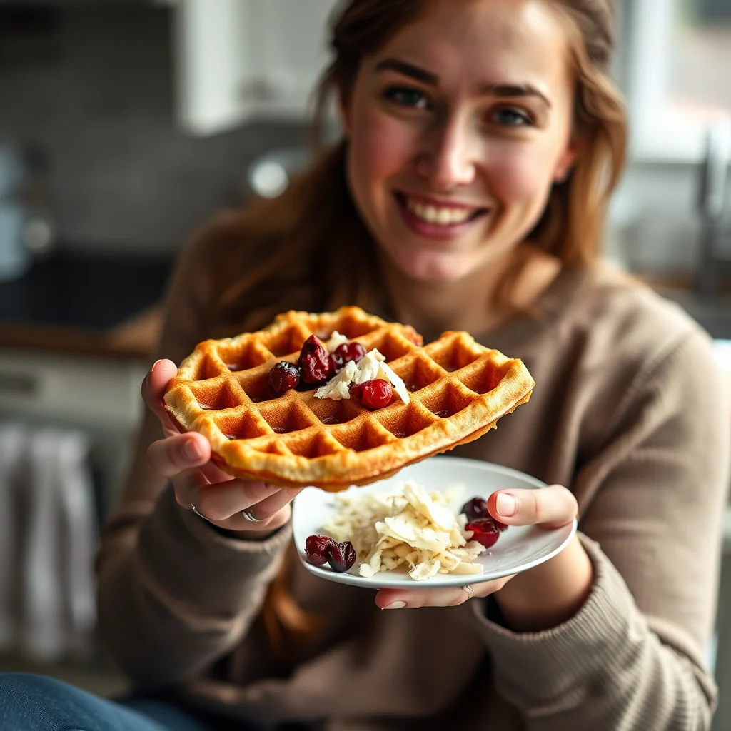 Cranberry Brie Chaffles (Low-Carb, Keto) – vegetarian recipe