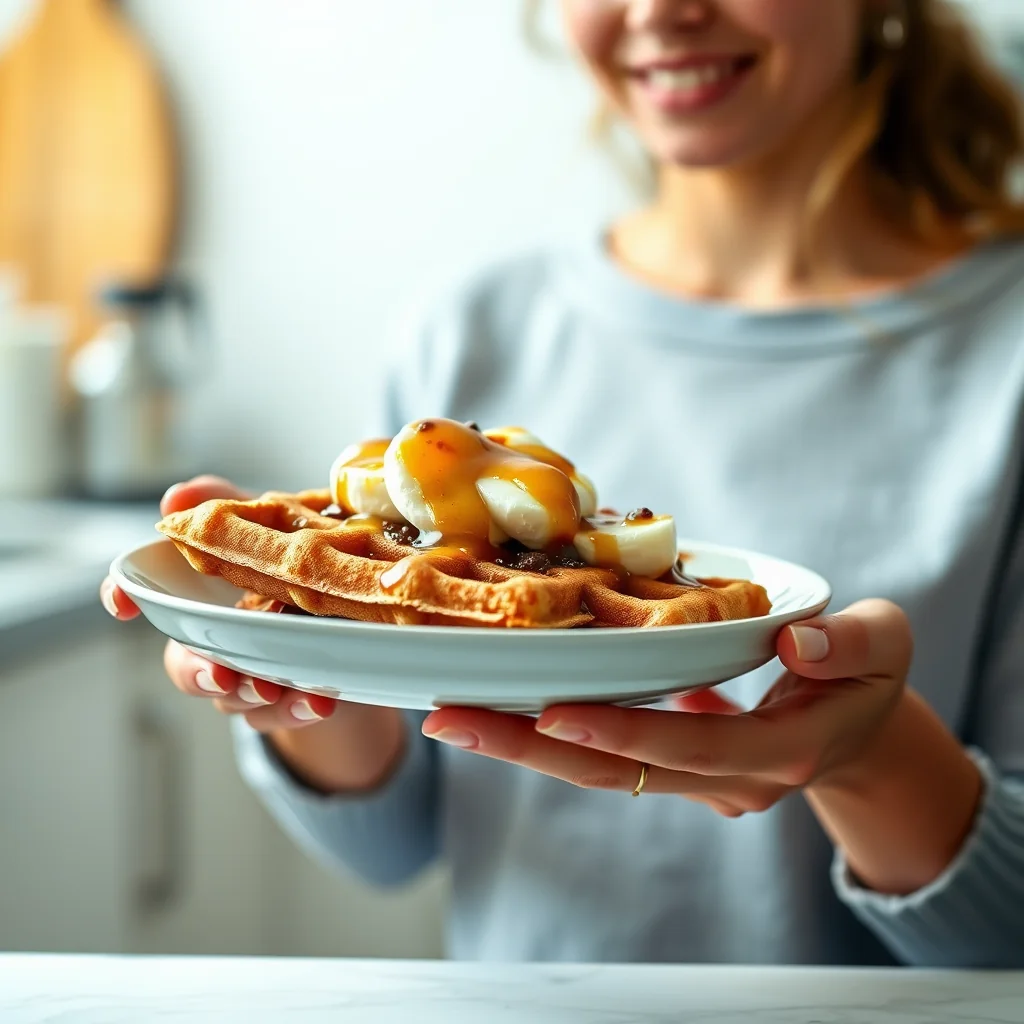 Keto Bananas Foster Chaffles – vegetarian recipe