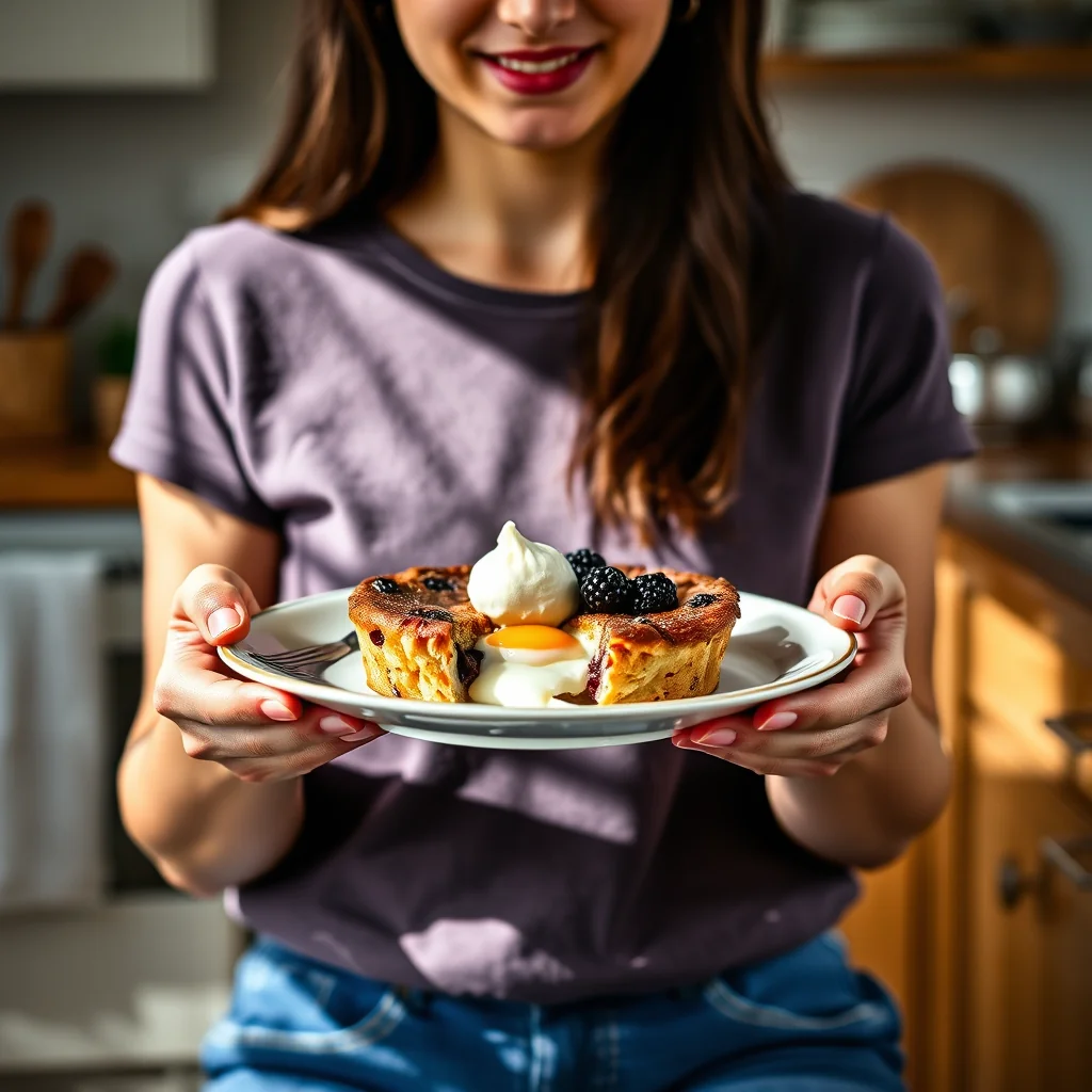 Single-Serving Blackberry Walnut Clafoutis – vegetarian recipe
