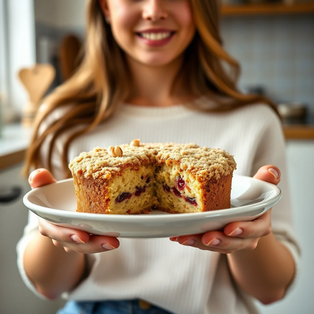 Flourless Cranberry Crumb Breakfast Cake – vegetarian recipe