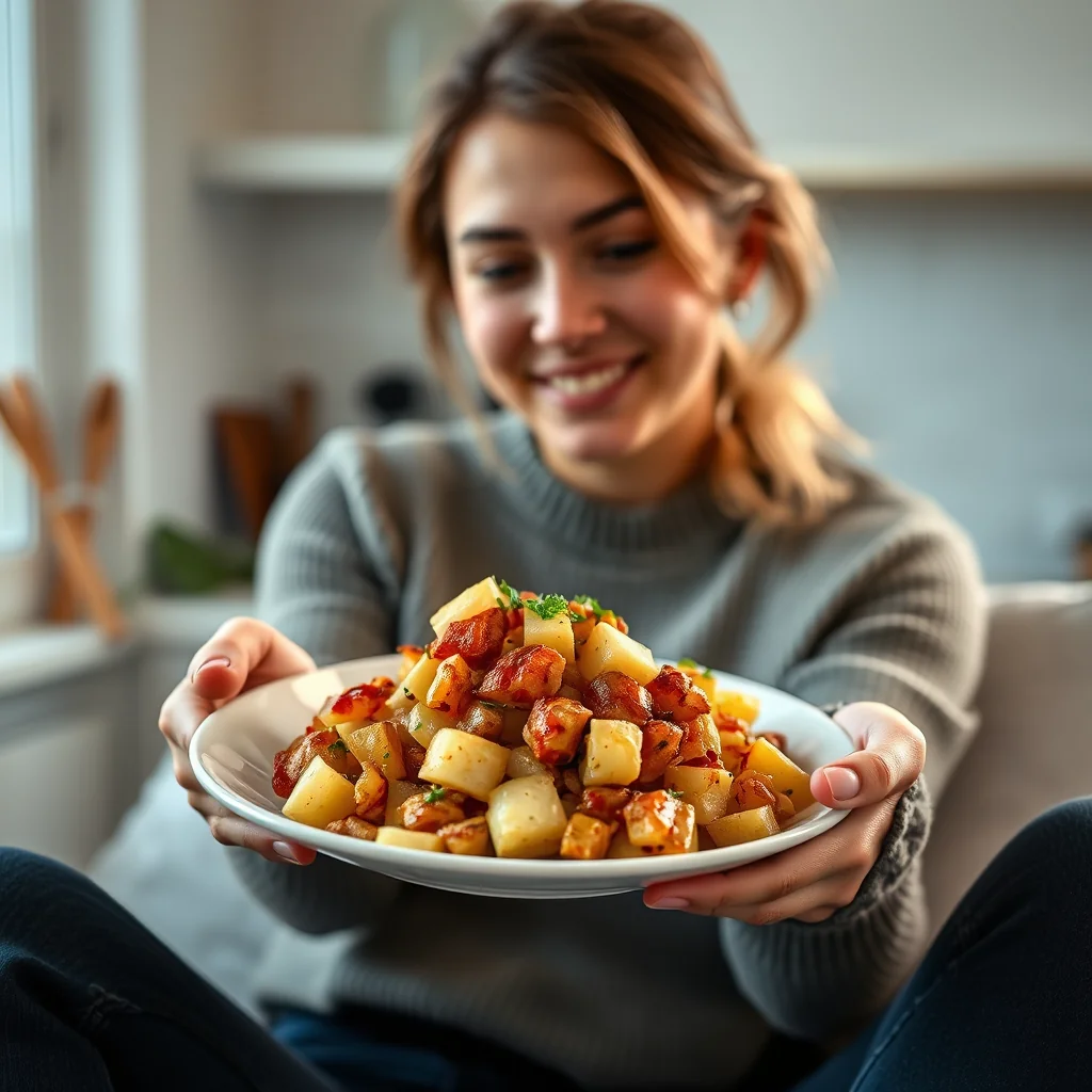 Crispy Keto Turnip Hash with Fried Cheddar – vegetarian recipe
