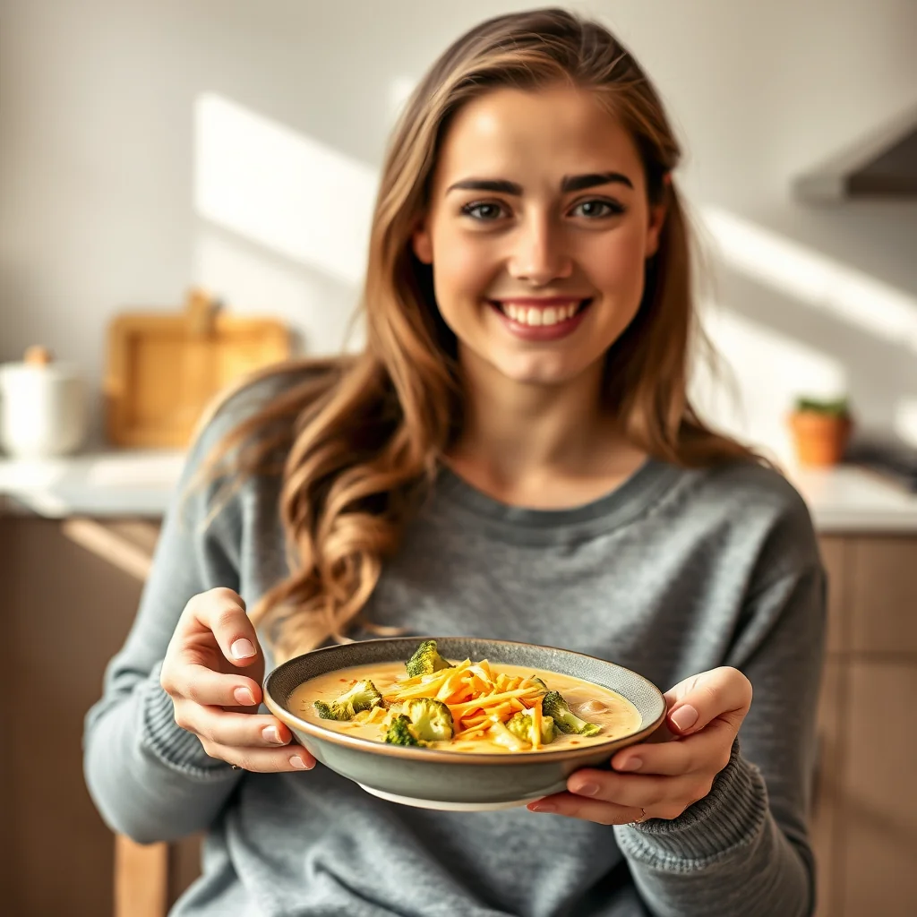 5-Minute Keto Cheesy Broccoli Soup (Single-Serving, Microwav – vegetarian recipe