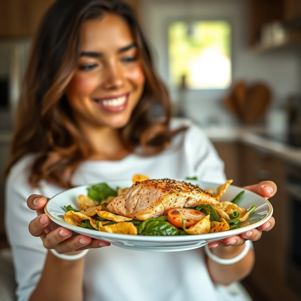 Keto Salmon Salad with Crispy Cheese Chips – vegetarian recipe
