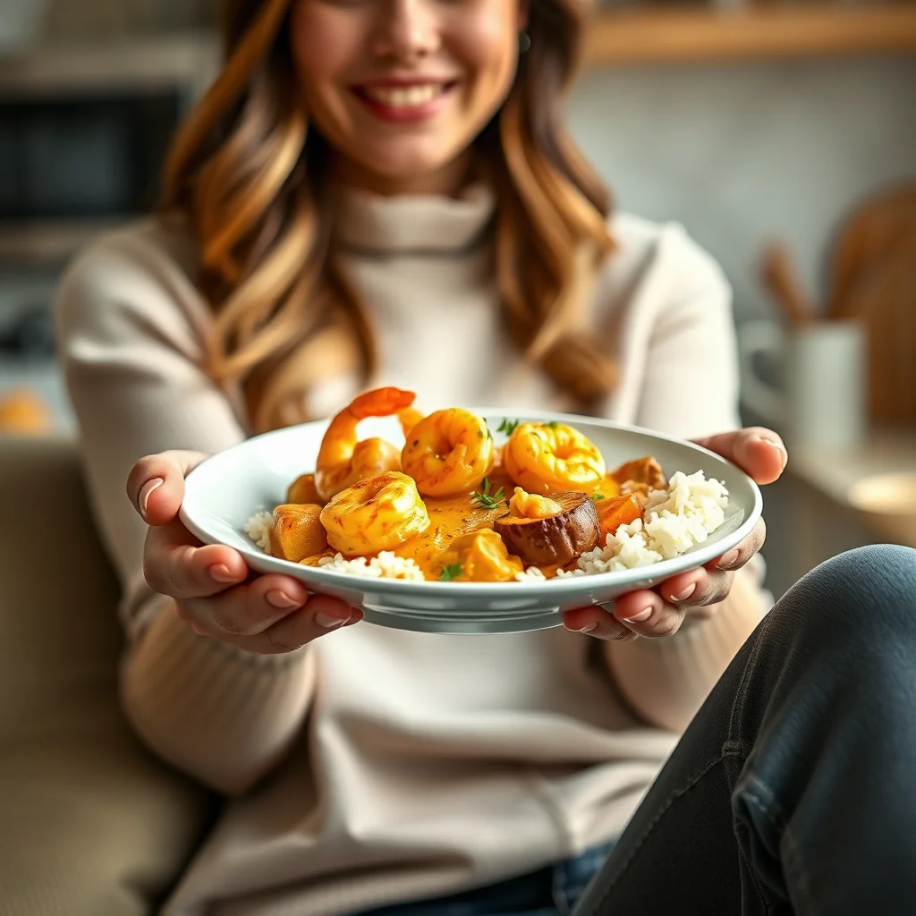 Creamy Microwave Shrimp Curry – vegetarian recipe