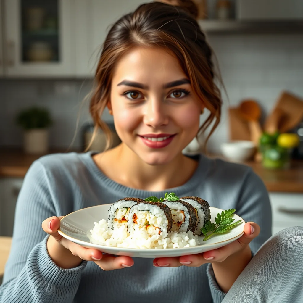 Keto Sushi with Cauliflower Rice – vegetarian recipe