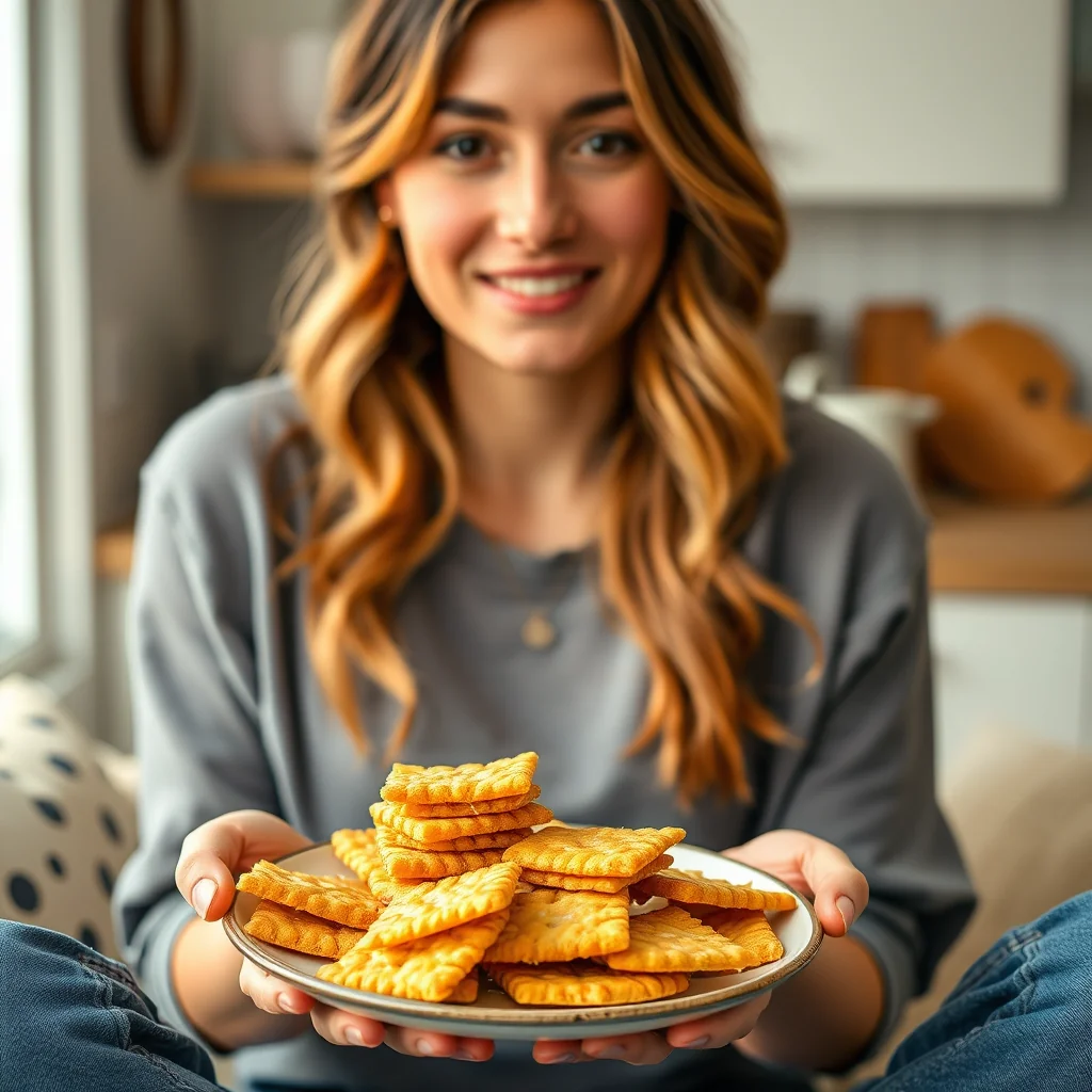 Homemade Keto Cheese Crackers (4 Ingredients) – vegetarian recipe