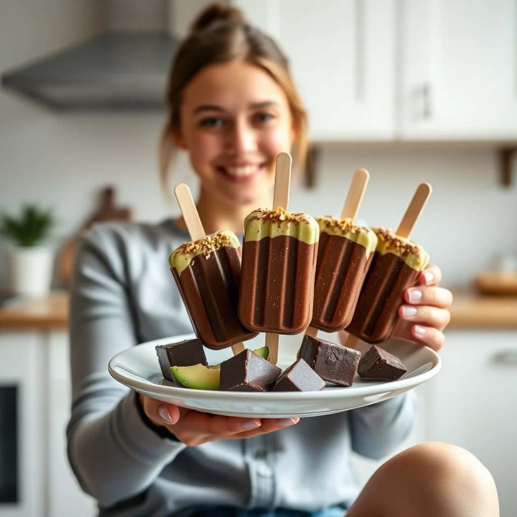 Creamy Chocolate Avocado Fudge Popsicle (Keto) – vegetarian recipe