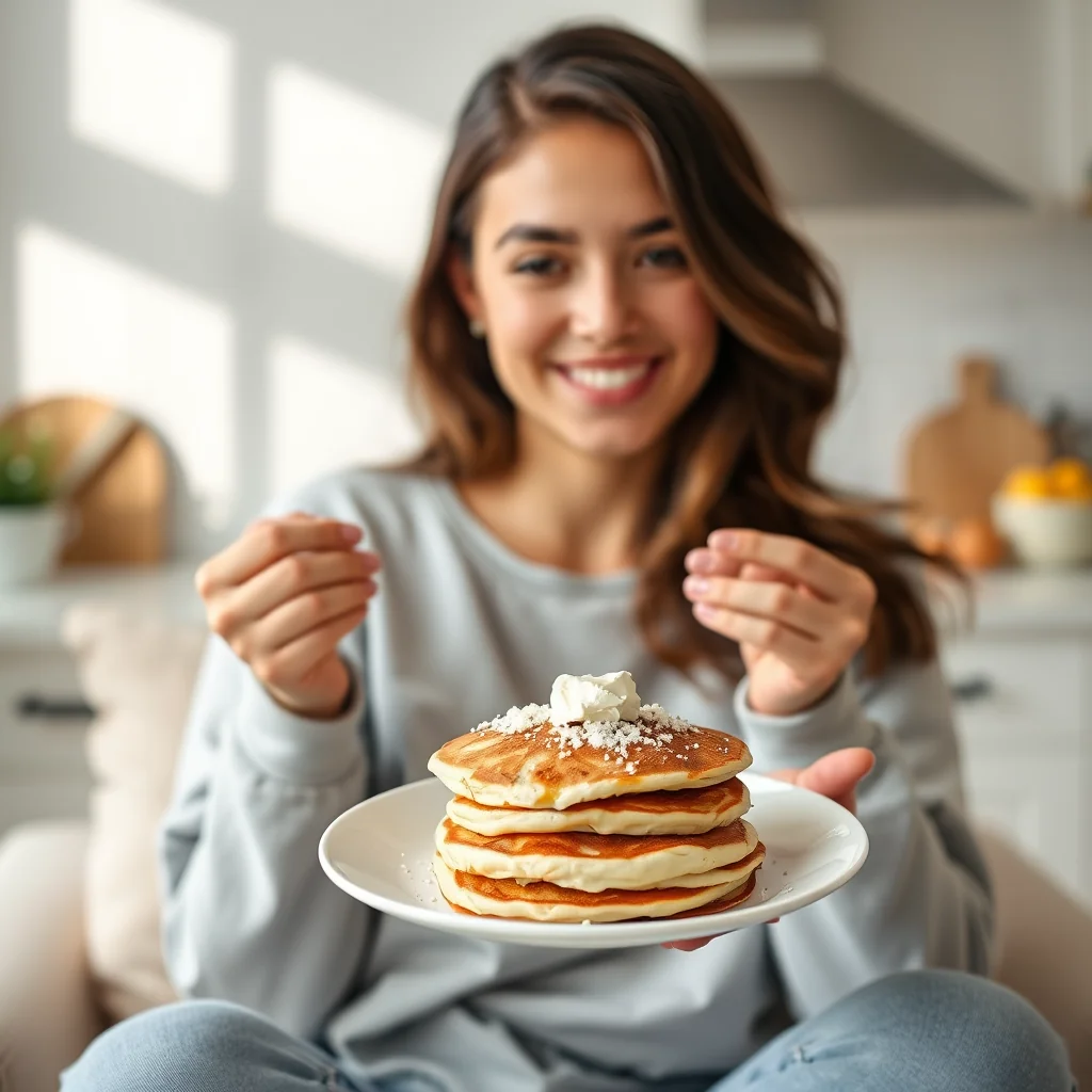 Fluffy Keto Cream Cheese Pancakes – vegetarian recipe