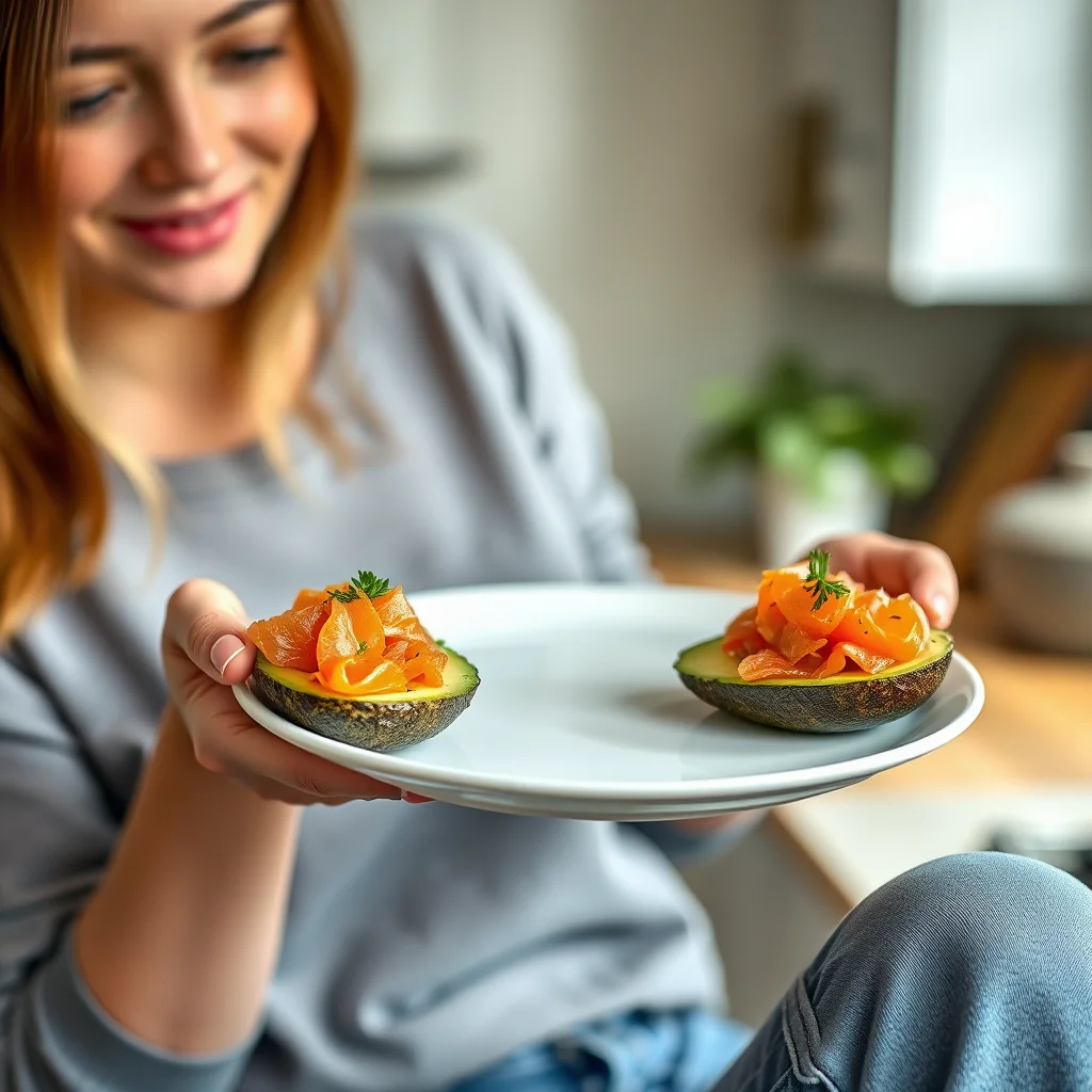 Smoked Salmon Stuffed Avocado Boats – vegetarian recipe