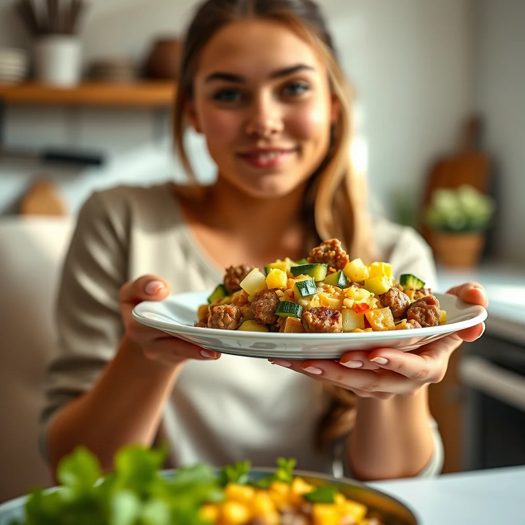 Sausage and Veggie Breakfast Casserole – vegetarian recipe