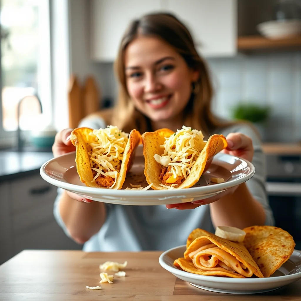 Keto Breakfast Tacos with Crispy Cheese Shells – vegetarian recipe