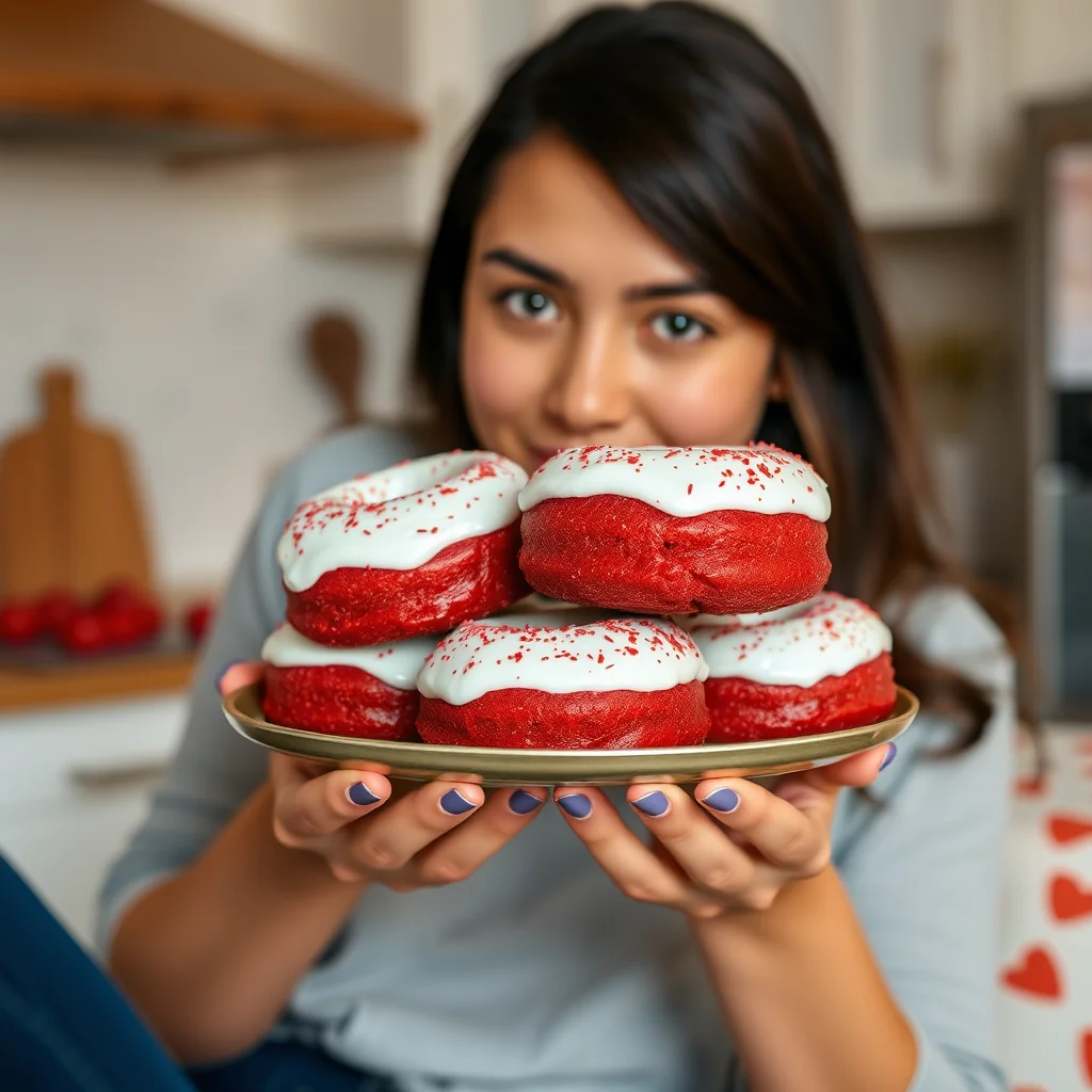 Keto Red Velvet Donuts with Cream Cheese Frosting – vegetarian recipe
