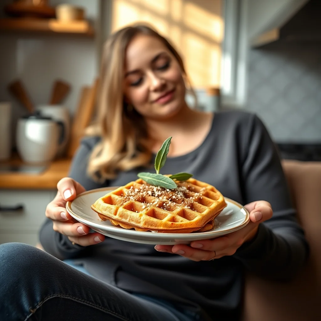 Keto Cheddar Sage Waffles – vegetarian recipe