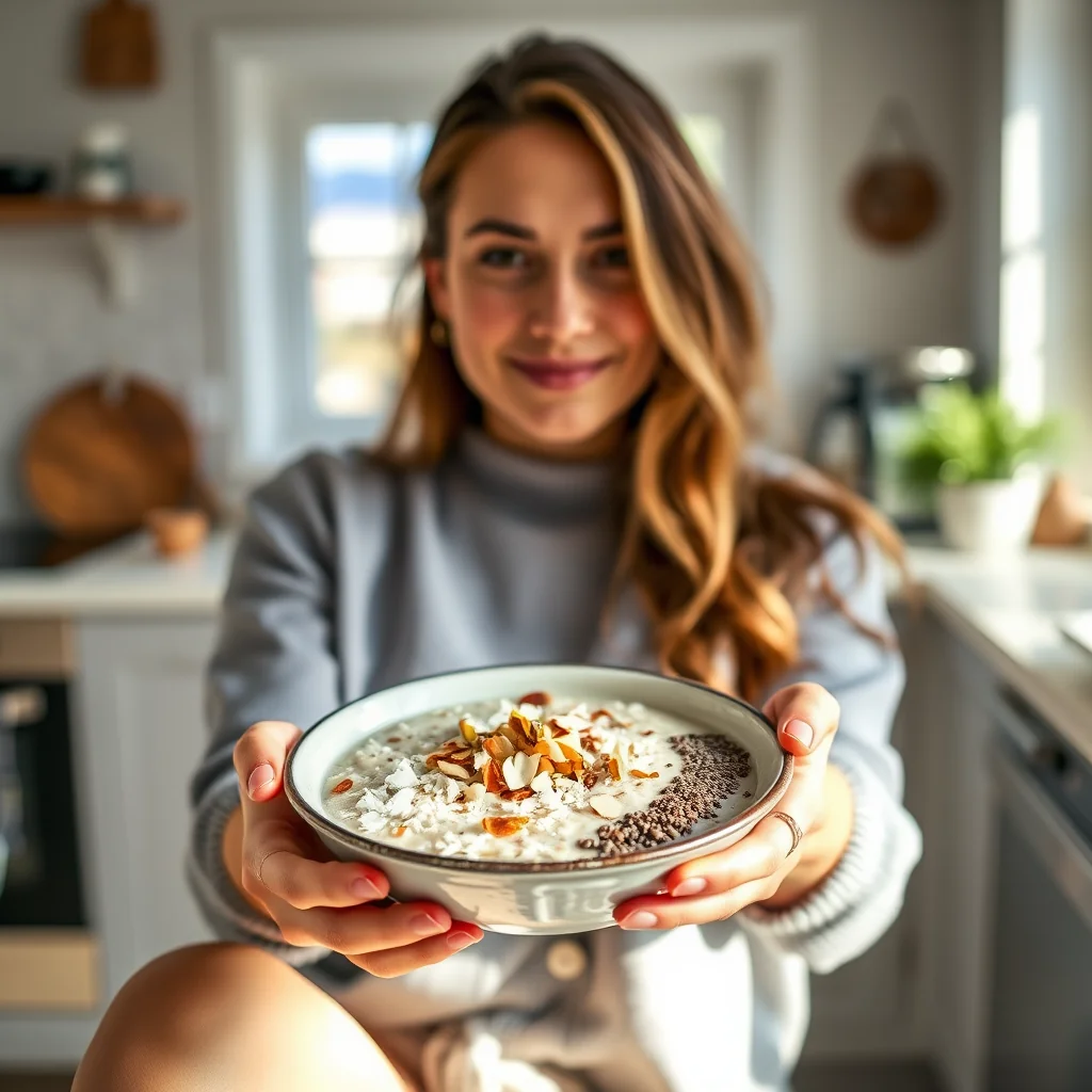 A Warm & Nourishing Keto Breakfast in Minutes: Keto Coconut  – vegetarian recipe