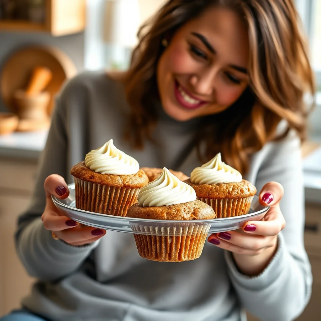 Keto Carrot Cake Muffins with Cheesecake Swirl – vegetarian recipe