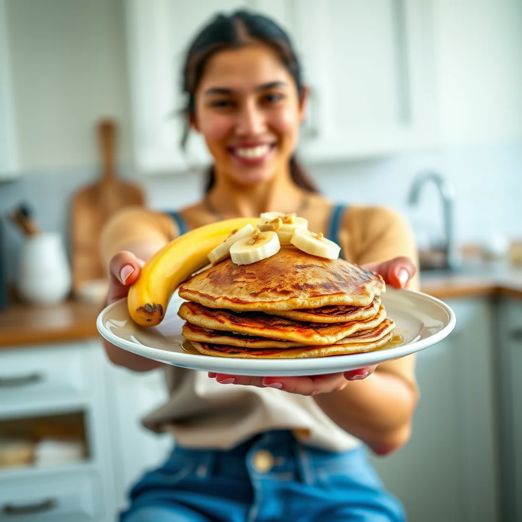 Nourishing Banana Cashew Pancakes – vegetarian recipe