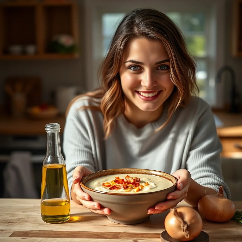Creamy Bacon Cheddar Cauliflower Soup – vegetarian recipe