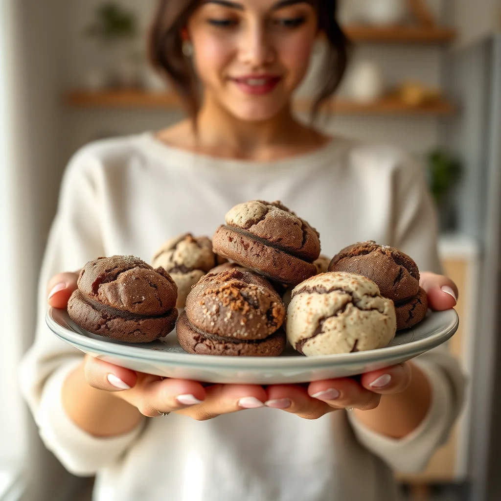 Low-Carb Chocolate Macaroon Cookies – vegetarian recipe