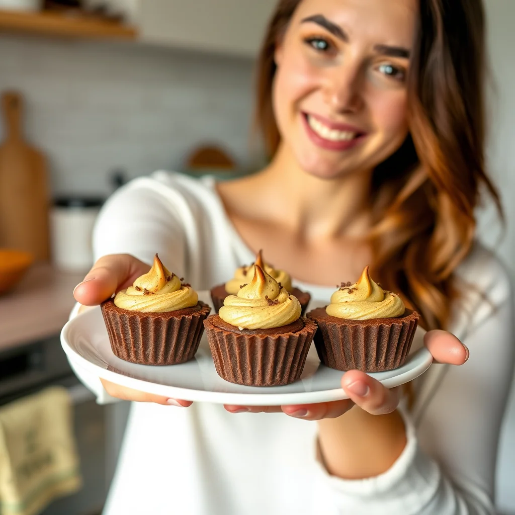 Keto Chocolate Peanut Butter Tarts with Avocado Mousse – vegetarian recipe