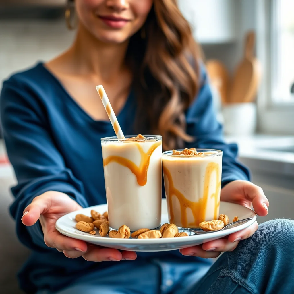 Keto Peanut Caramel Shake – vegetarian recipe
