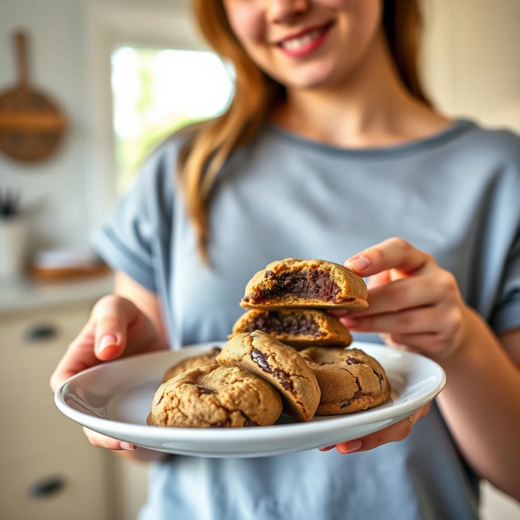 Keto Chocolate-Filled Peanut Butter Cookies – vegetarian recipe