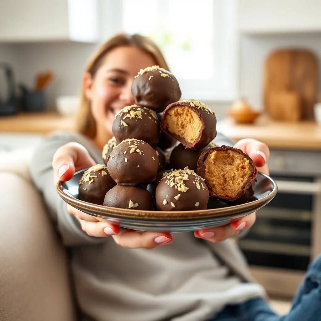 No-Bake Chocolate Peanut Butter Keto Fat Bombs – vegetarian recipe