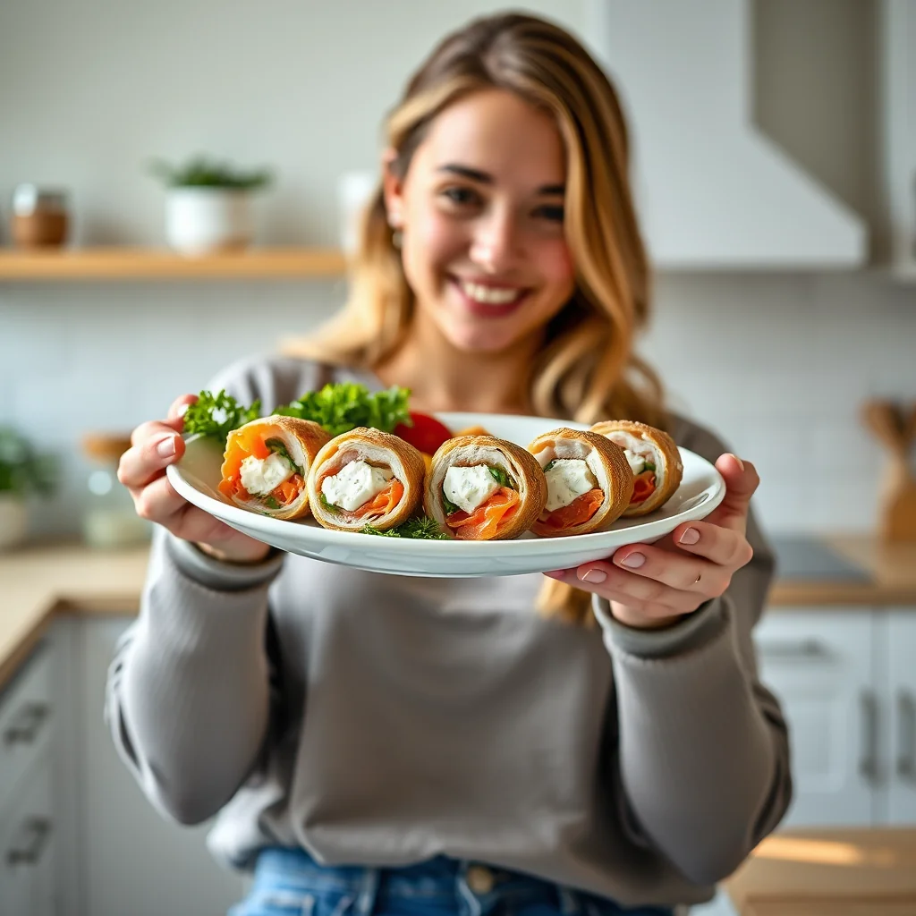 Keto Smoked Salmon Rolls (No Rice) – vegetarian recipe