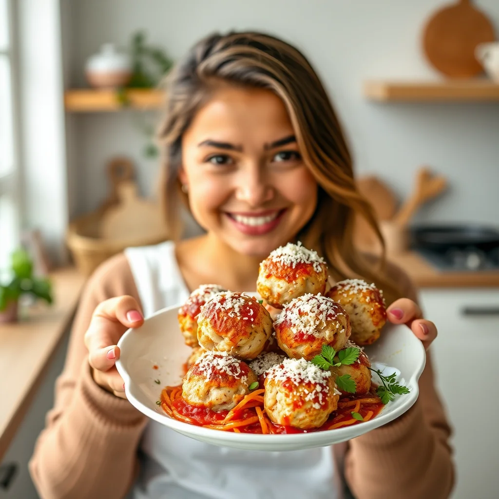 Baked Chicken Parmesan Meatballs (Low-Carb) – vegetarian recipe