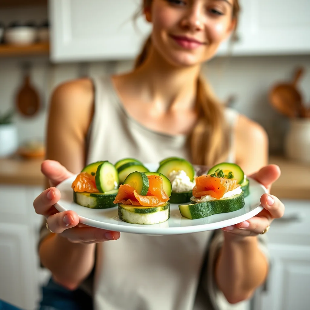 Salmon Avocado Cucumber Bites – vegetarian recipe