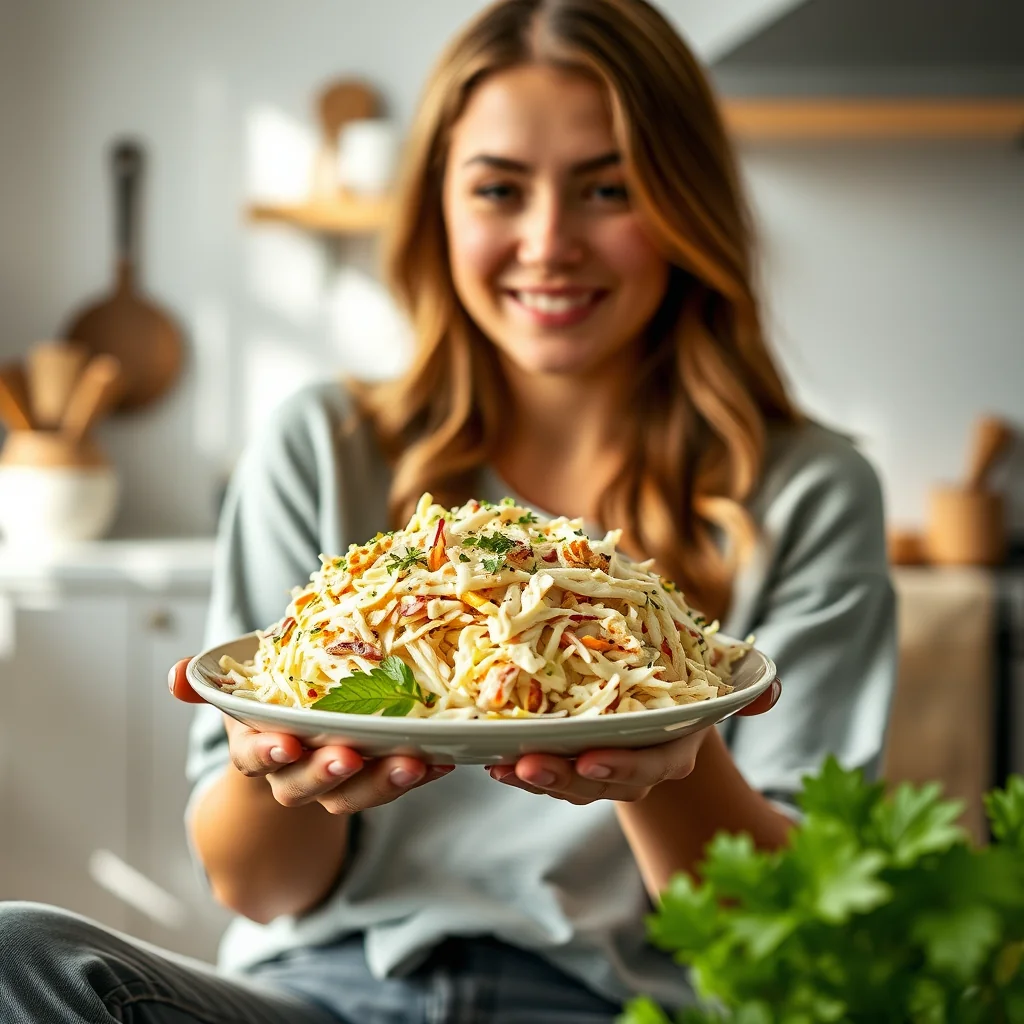 Simple Keto Creamy Coleslaw – vegetarian recipe