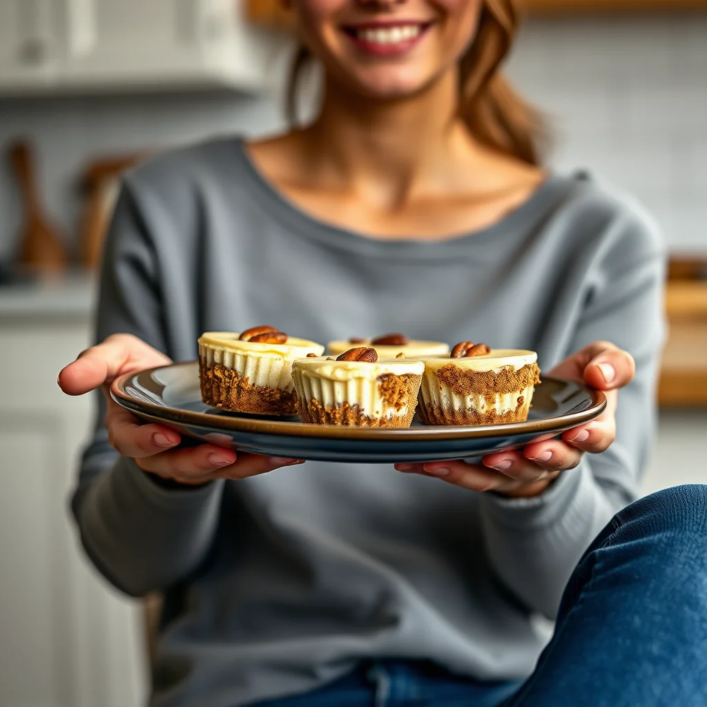 Keto Mini Cheesecakes with Pecan Crust – vegetarian recipe