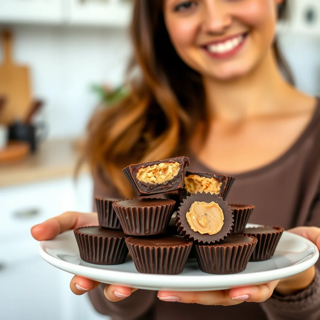 Homemade Dark Chocolate Peanut Butter Cups – vegetarian recipe