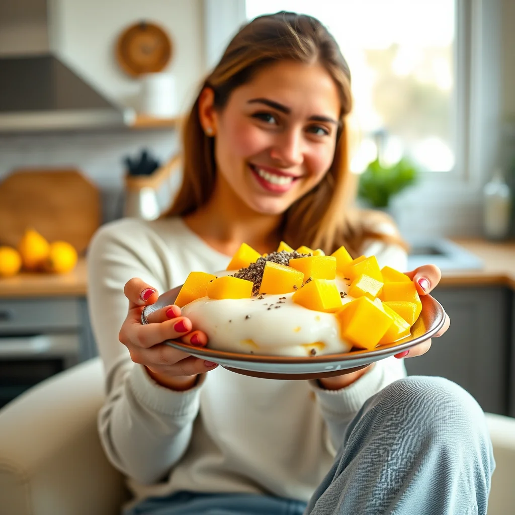 Mango Coconut Chia Pudding – vegetarian recipe
