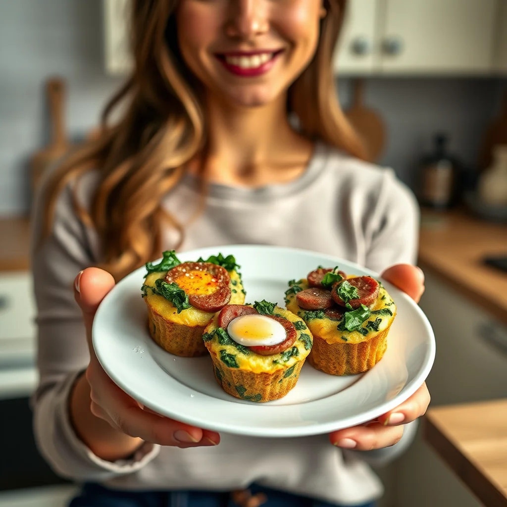 Sausage and Kale Egg Muffins – vegetarian recipe