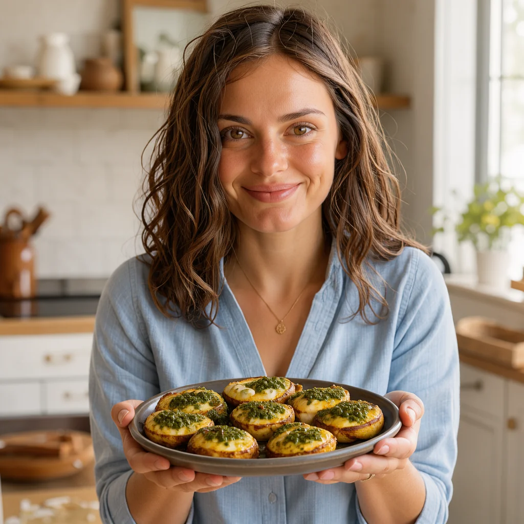 Flavorful Pesto Baked Eggs – vegetarian recipe