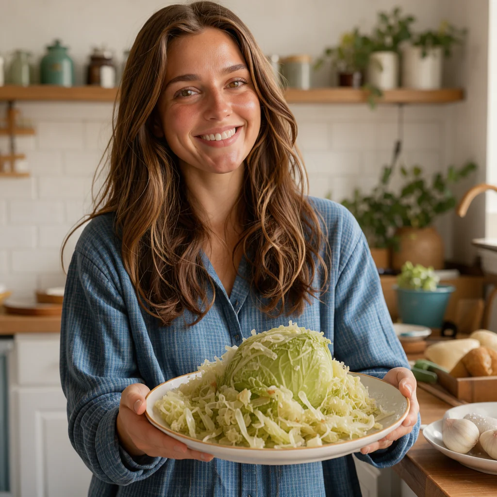 Homemade Dill & Garlic Sauerkraut – vegetarian recipe