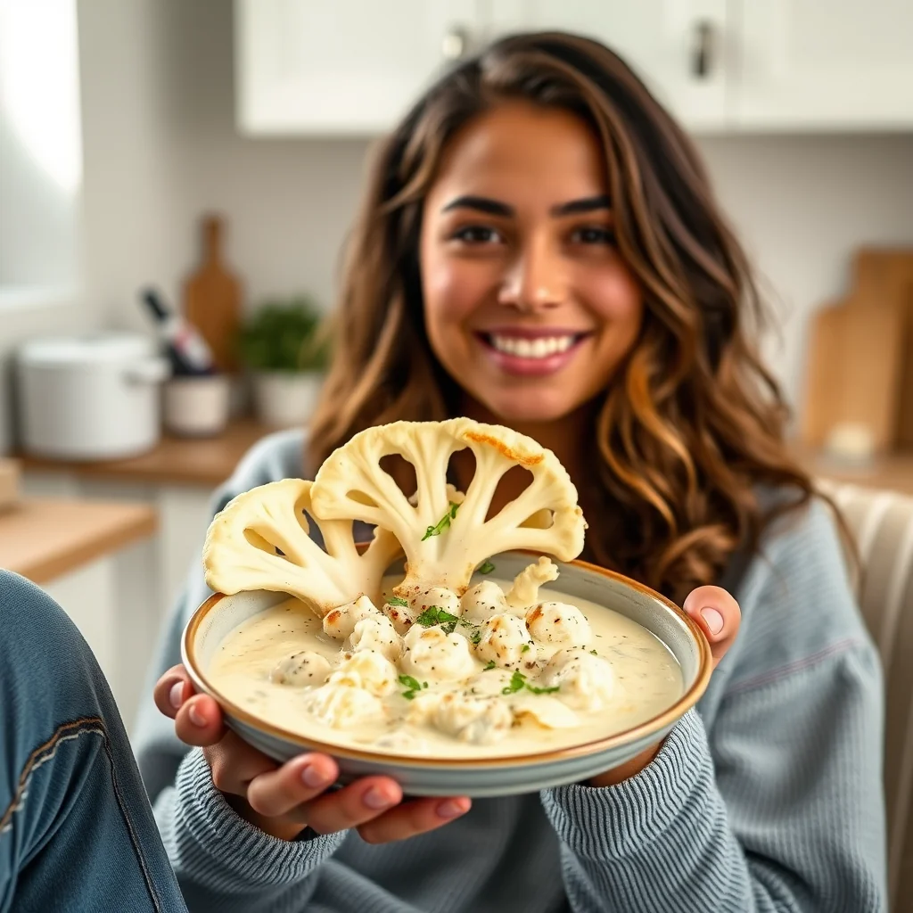 Keto & Dairy-Free Clam Chowder with Cauliflower Cream – vegetarian recipe
