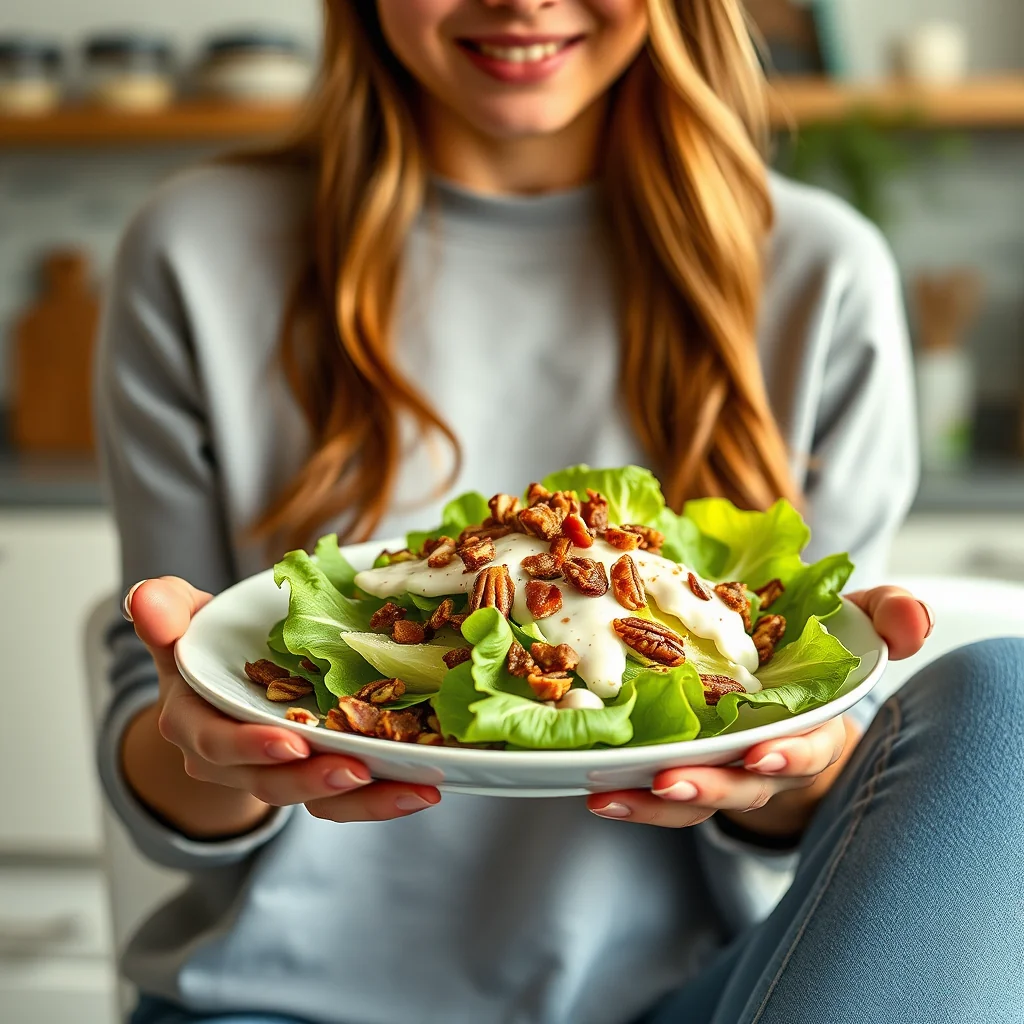 Keto Caesar Salad with Cumin-Spiced Pecans – vegetarian recipe