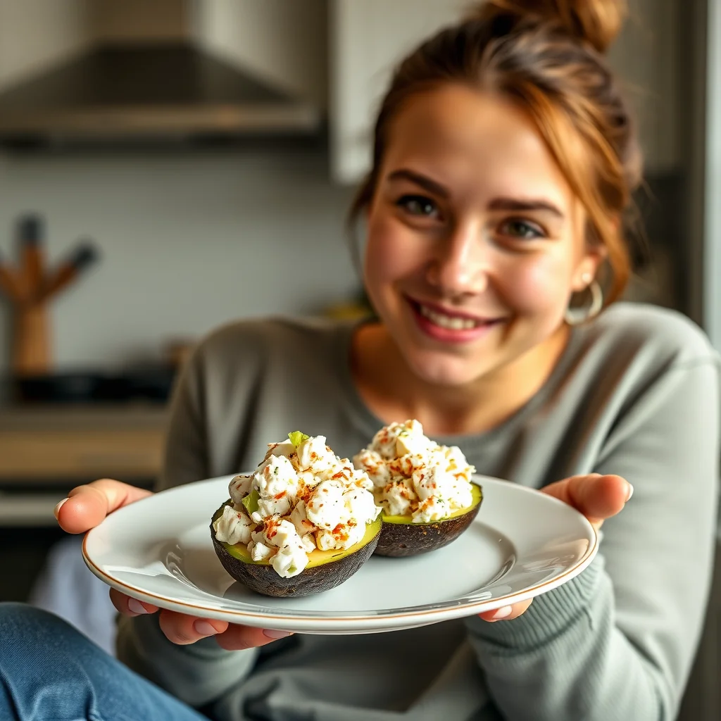 Keto Crab Salad Stuffed Avocados – vegetarian recipe